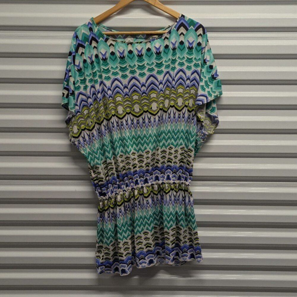 LA Blanca XL Swim Cover Up Boho Beach Dress Resort Wear Flowy Summer Chic
